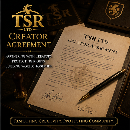 TSR Ltd Creator Agreement